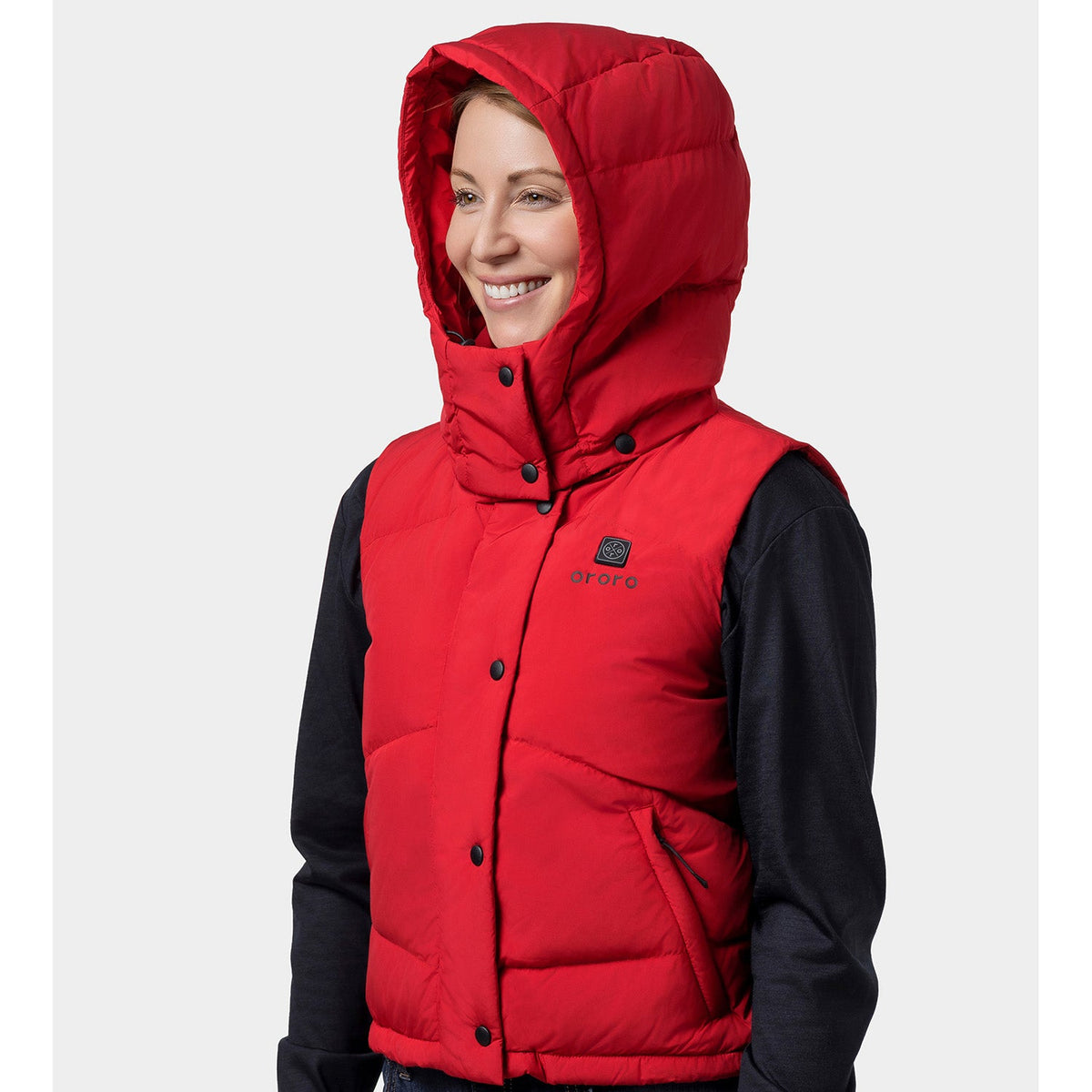Women's Heated Hooded Down Vest