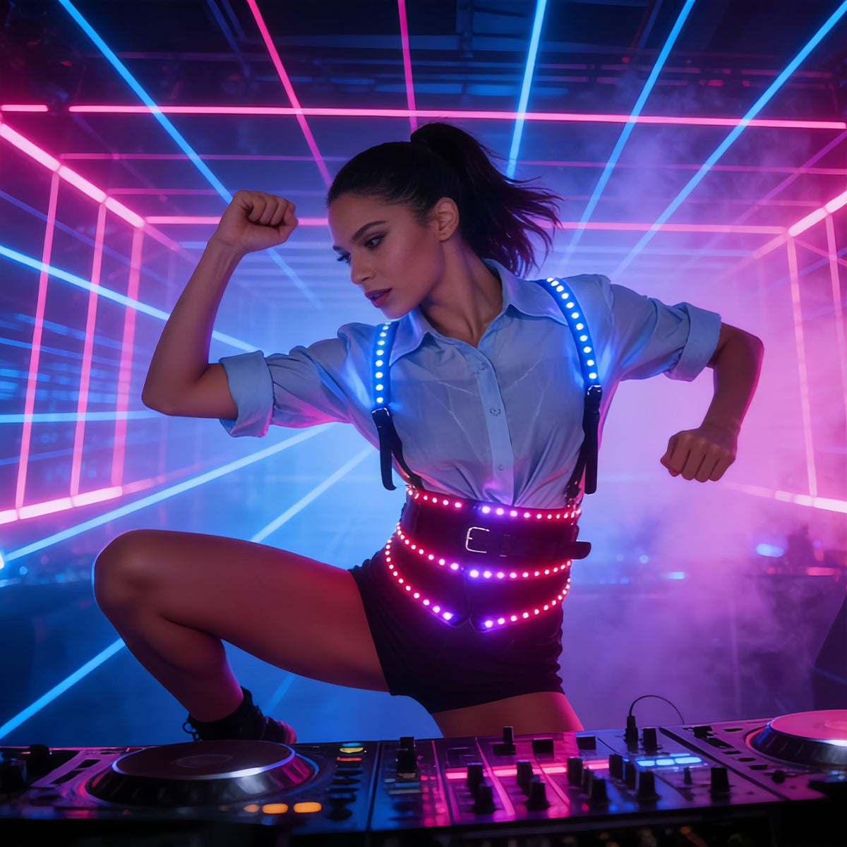 Women's LED Light-Up Waist Belt Harness