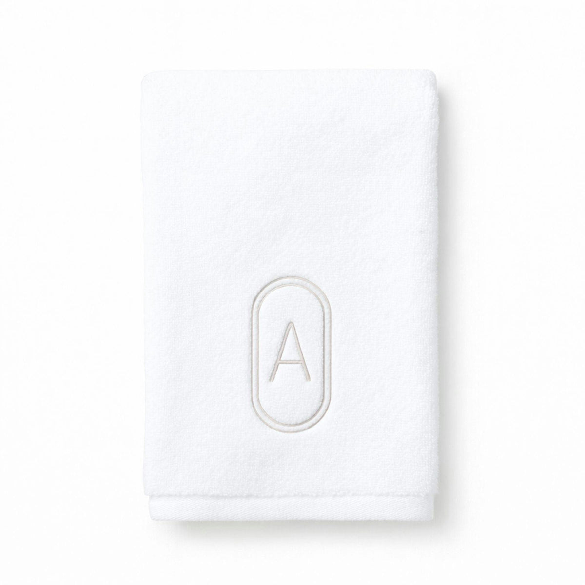 DH Oval Monogram Embroidered Fingertip Towel