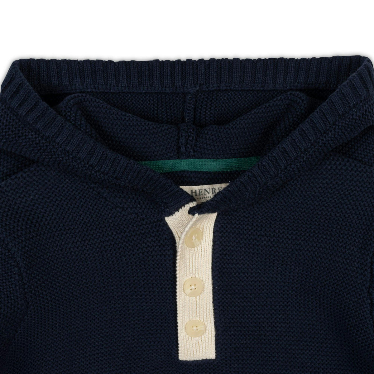 Organic Henley Sweater Hoodie