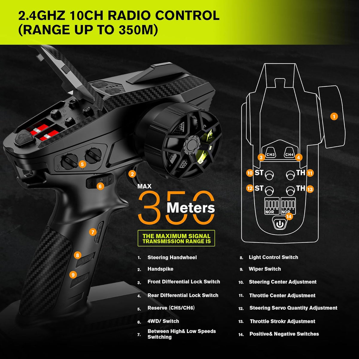 1/7 Scale Professional Differential Climbing Car (battery not included) - LTK07