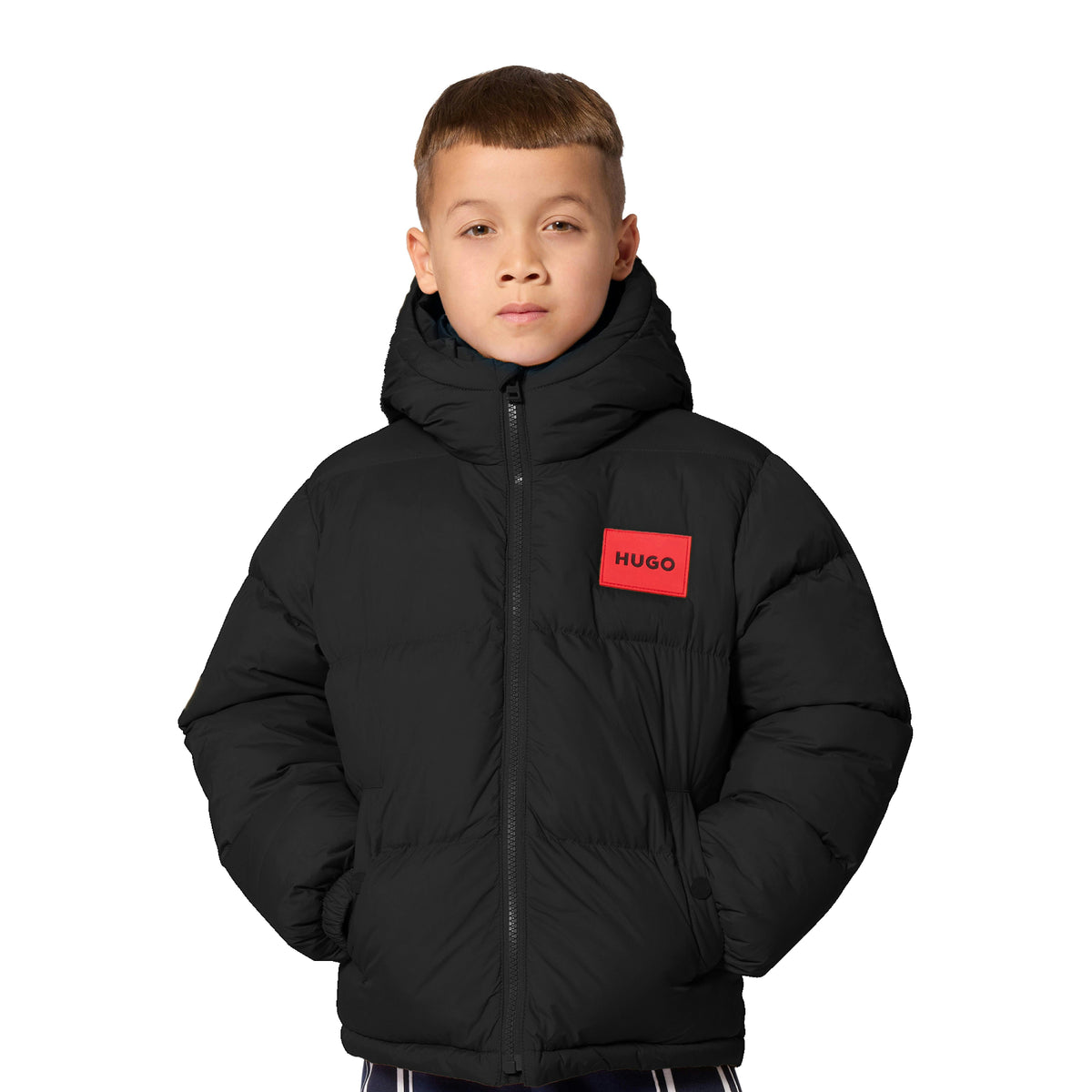 Black Hooded Padded Jacket