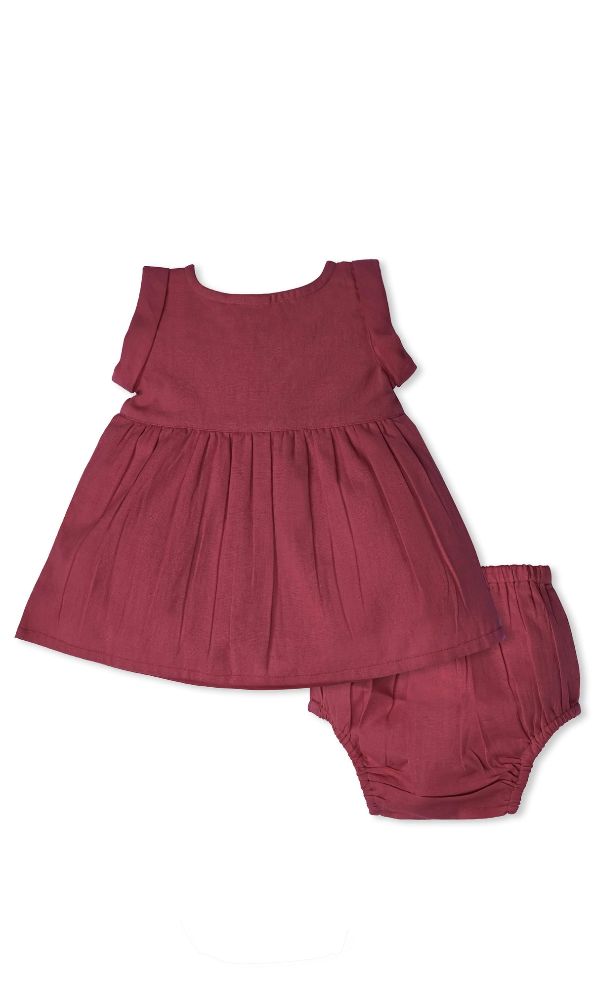 Coral Heart Gathered Dress — Cotton Girls Dress | Infant to Tween 0-13 Years