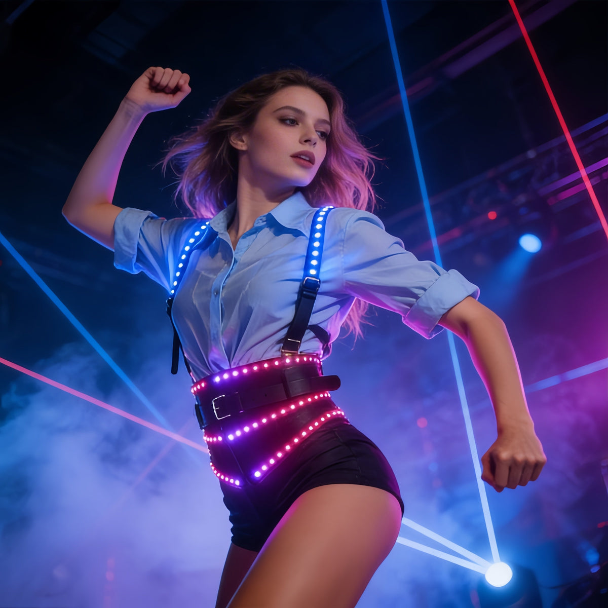 Women's LED Light-Up Waist Belt Harness