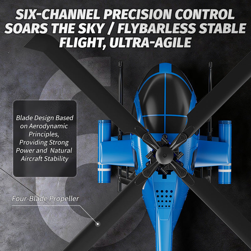 6-Channel RC Helicopter/Drone with One-Key Inverted Flight and Barometric Altitude Hold--AJ01