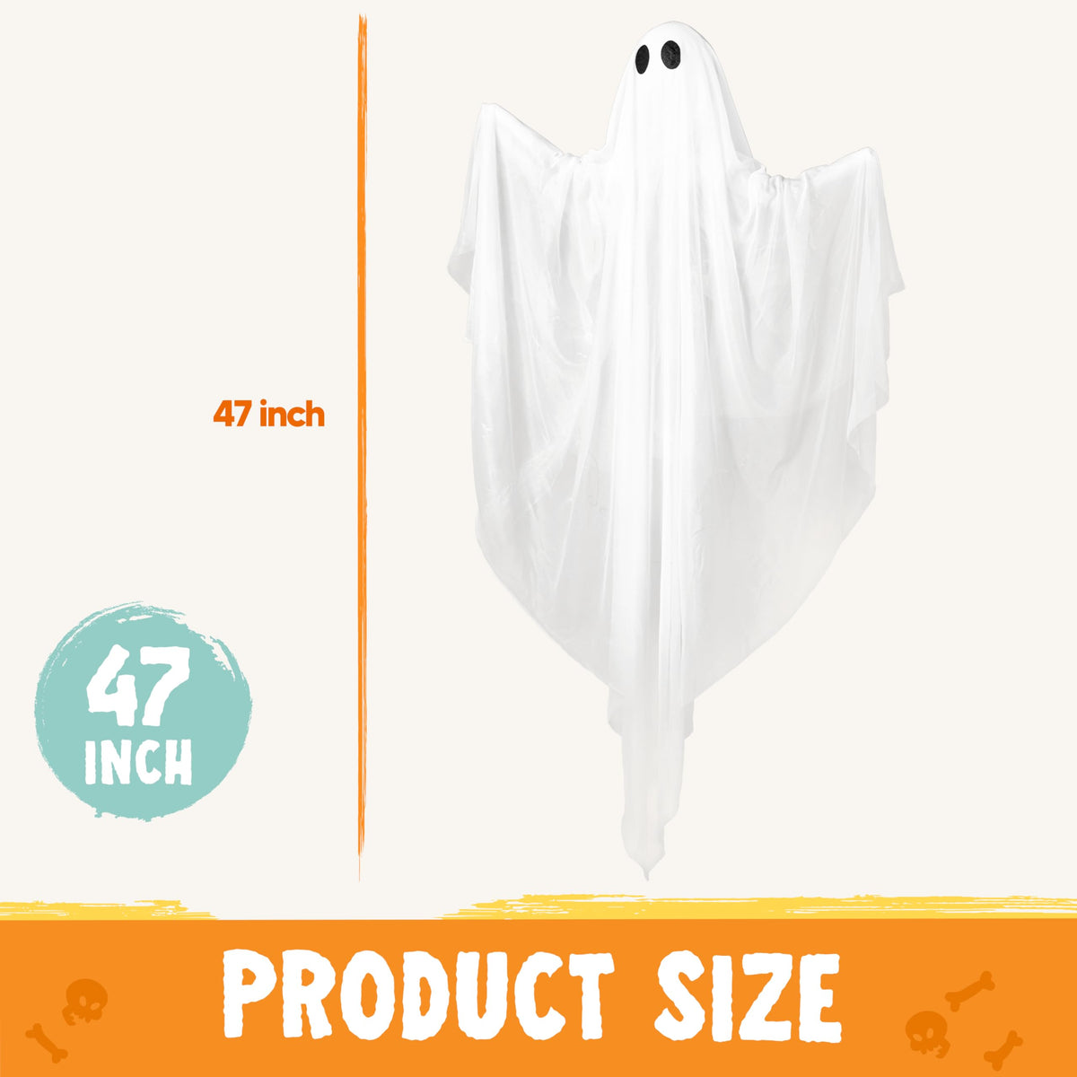 47” Halloween Hanging Light up Ghost
