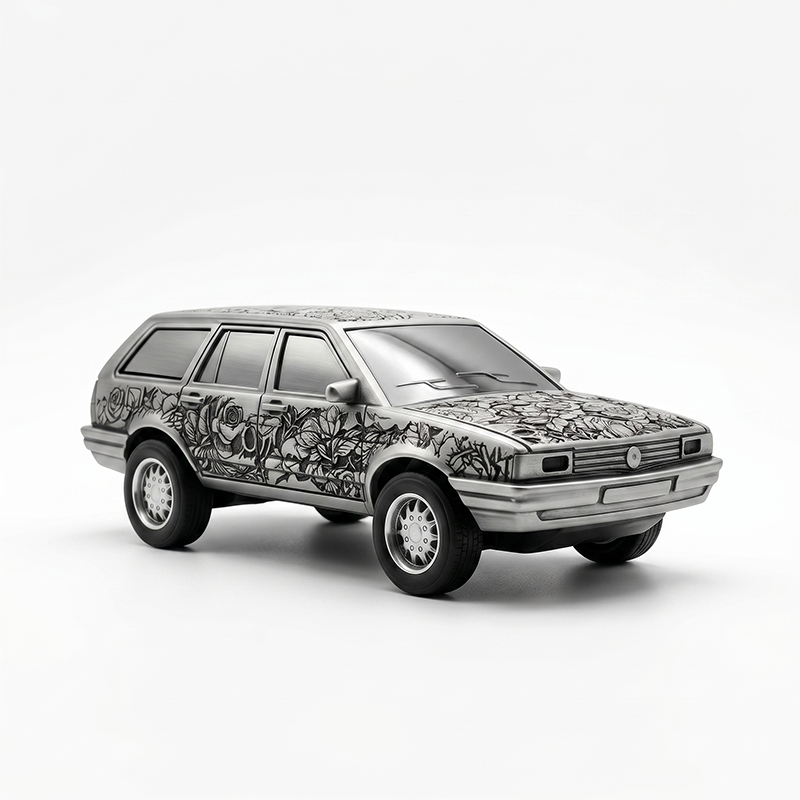 1:64 Scale Rose & Skull Engraved Alloy Santana RC Car - T03