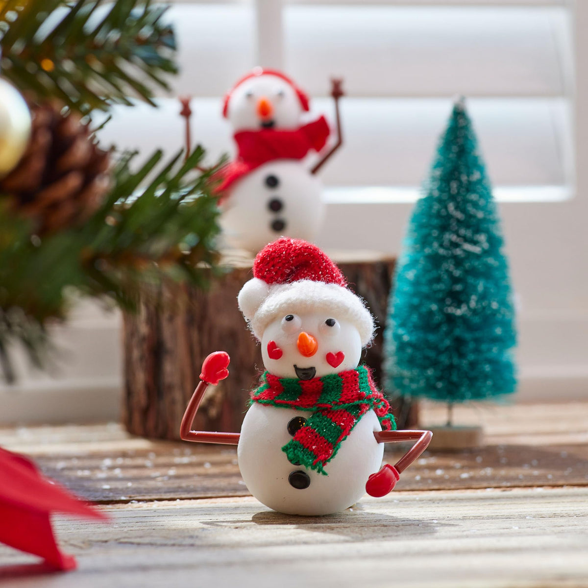 Christmas Build Your Snowman Craft Kit, 24 Pack DIY Snowman Craft Kit