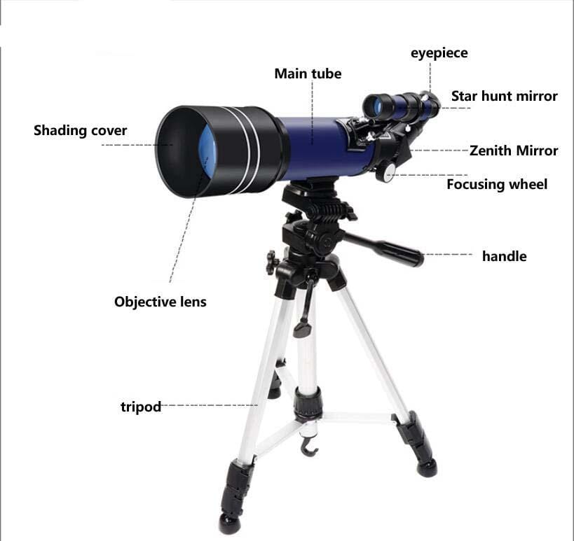 VIKRN Space Telescope Pro for Beginners Equipped with 150X magnification and 3X Barlow lens Blue