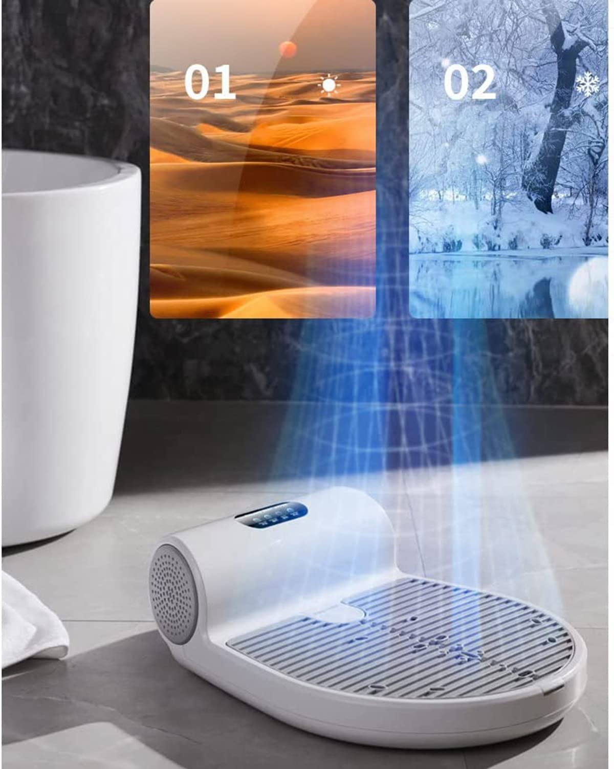VIKRN Full Body Dryer After Shower,Negative Ions Body Heater Blow Dryer for Bathroom/Hotel Natural Warm Air Wind Body Dry for Bathroom/Hotel