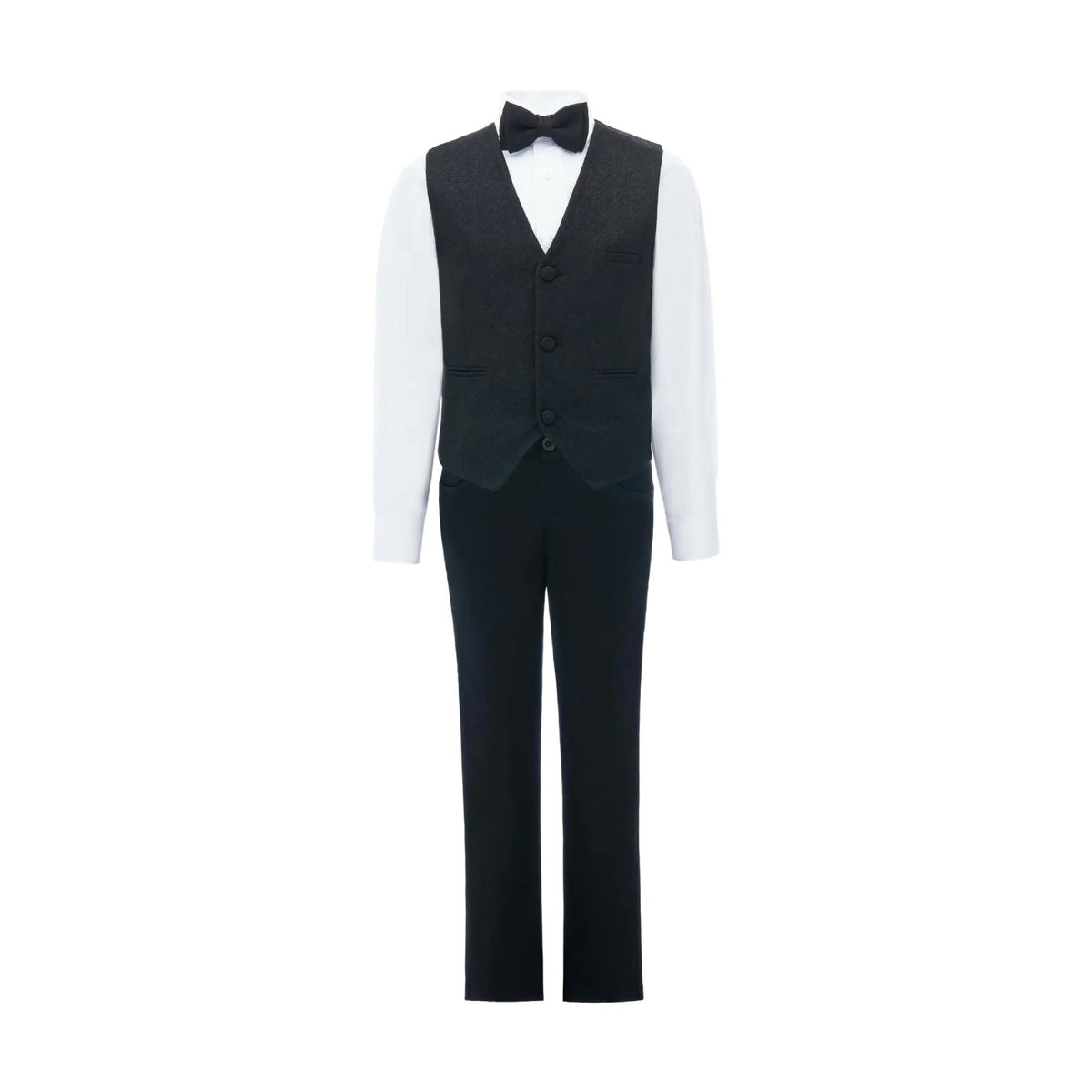 Black Zenon Vest Outfit Set