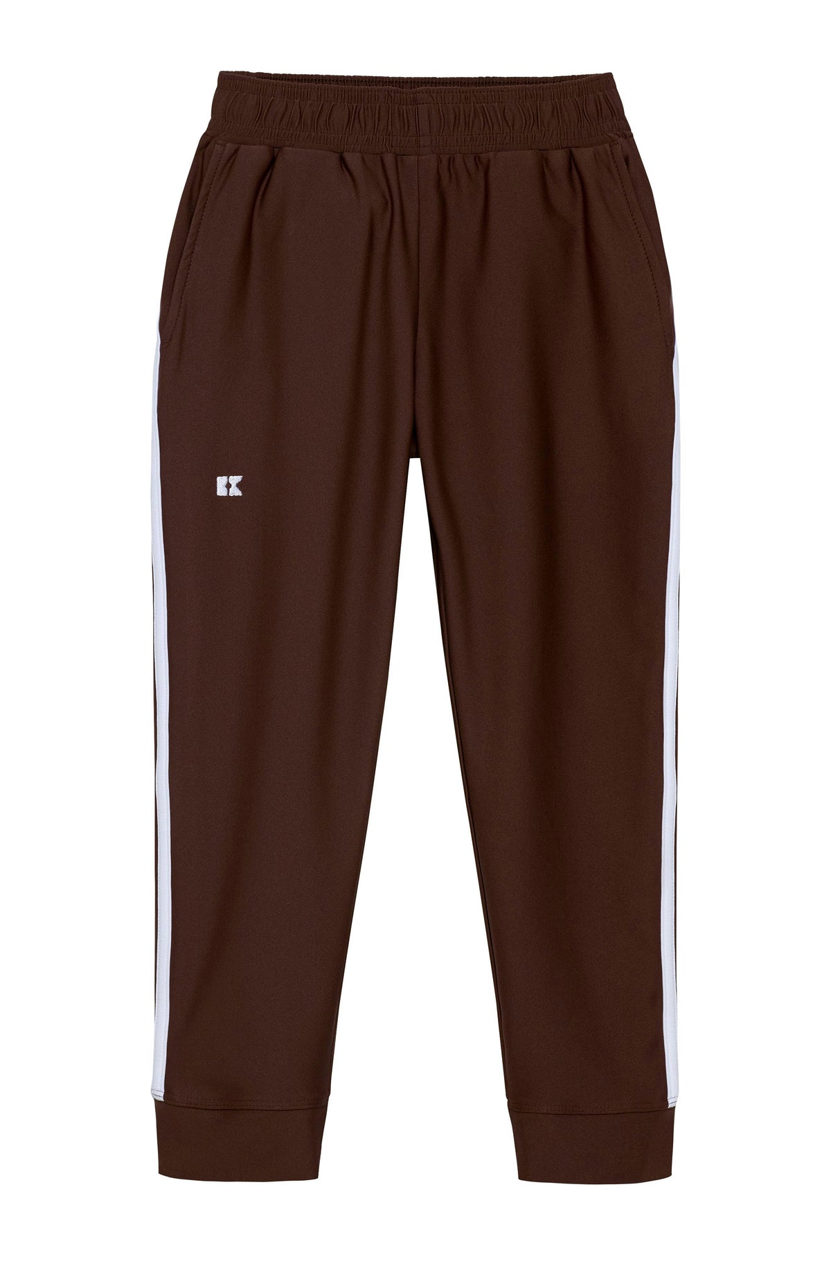 brown retro warm-up jogger