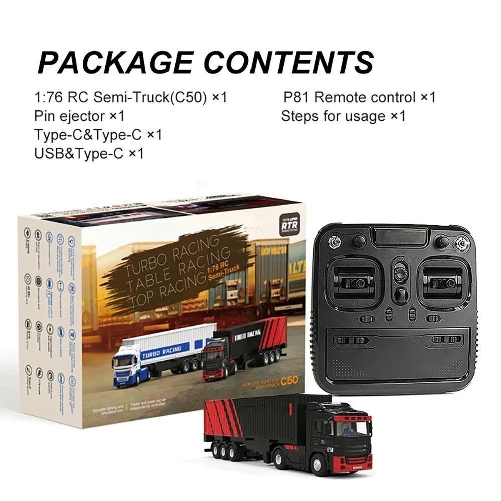 1/76 Remote Control Semi-Trailer Truck P81 10-Channel - TCY12