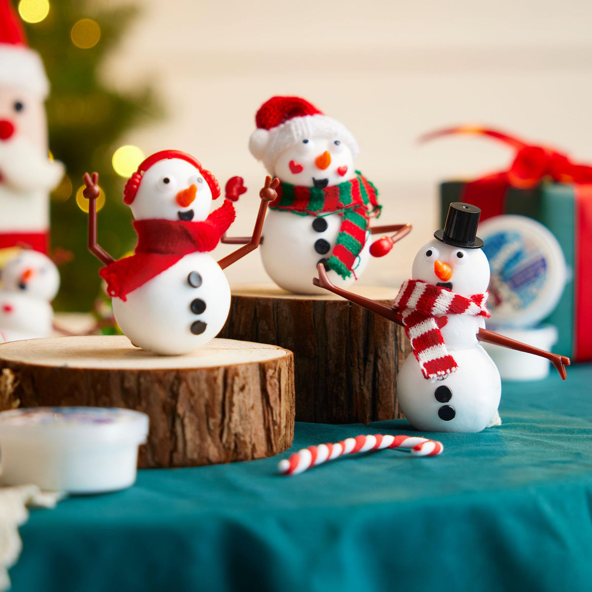 Christmas Build Your Snowman Craft Kit, 24 Pack DIY Snowman Craft Kit
