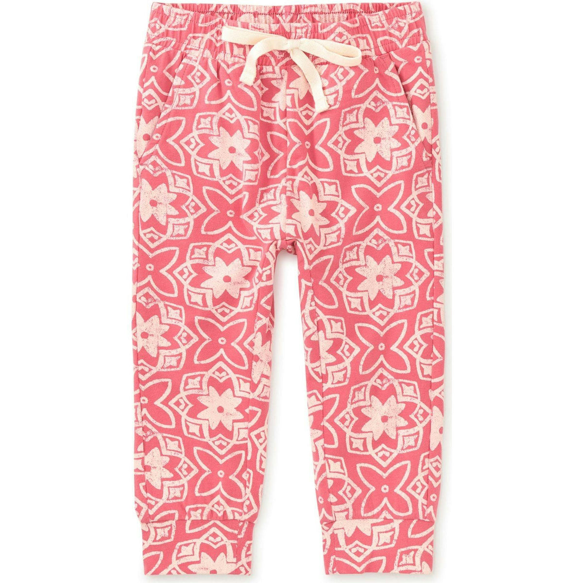 Printed Stretchy Everyday Joggers, Pink