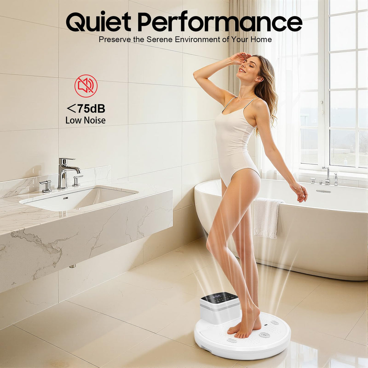 Waterproof Full Body Dryer After Shower 1400W, 4 Wind Speeds Cold Warm Air Infrared Sensor Non-Slip Body Drying Pedal 308.65lbs Load Capacity for Bathroom Adults Elderly Pregnant Women