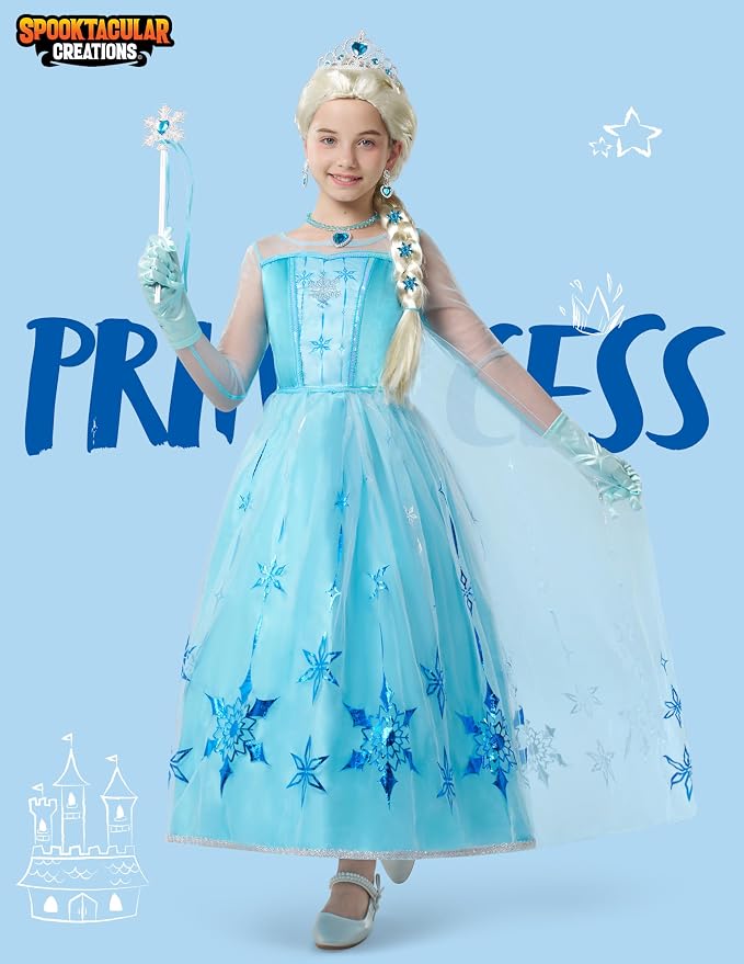 JOYIN Girls Ice Princess Dress - Light-Up Halloween Costume
