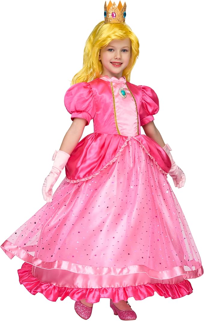 JOYIN Girls Pink Princess Dress with Crown - Halloween Costume