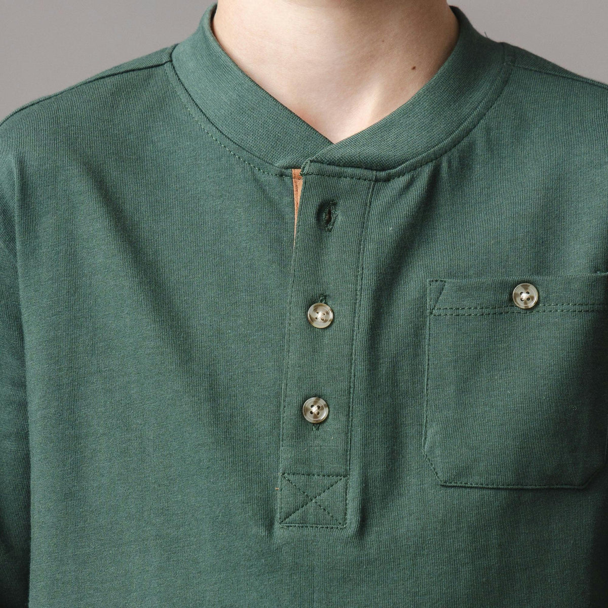 Organic Henley Pocket Tee