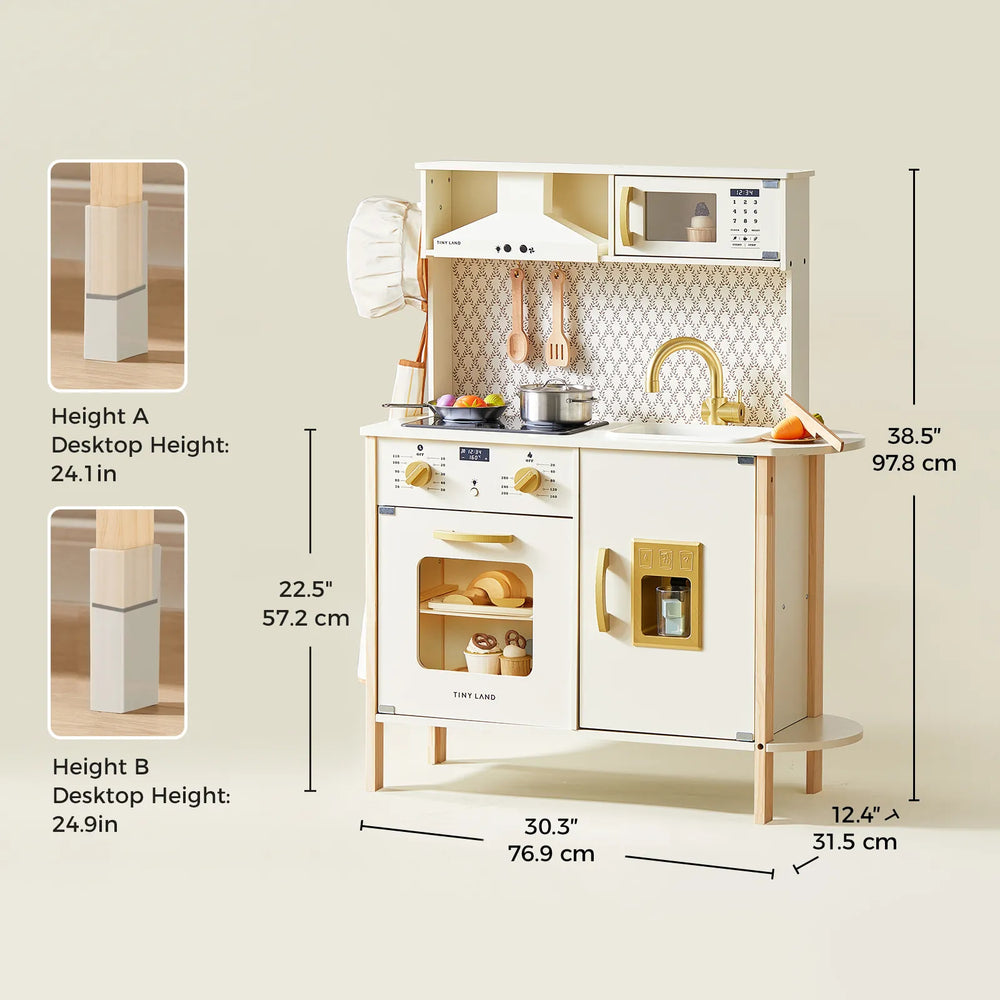 Tiny Land® Farm-to-Table Play Set: Interactive Kitchen, Storage Fridge & Organic Food Collection