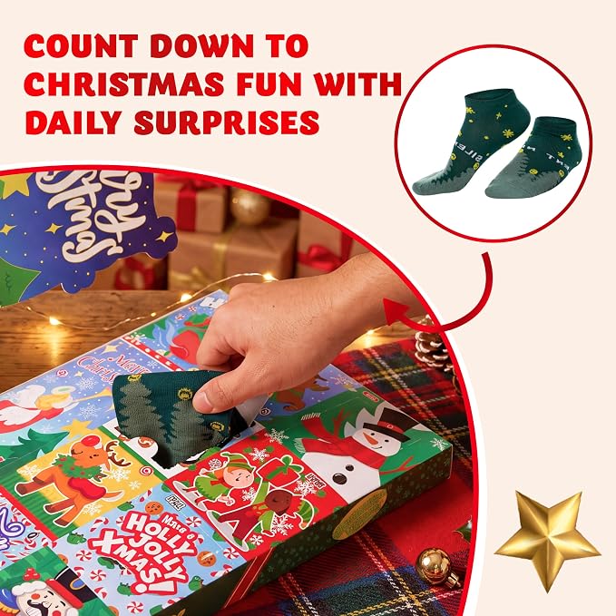 JOYIN 12 Days Christmas Socks - A Cozy Surprise Every Day