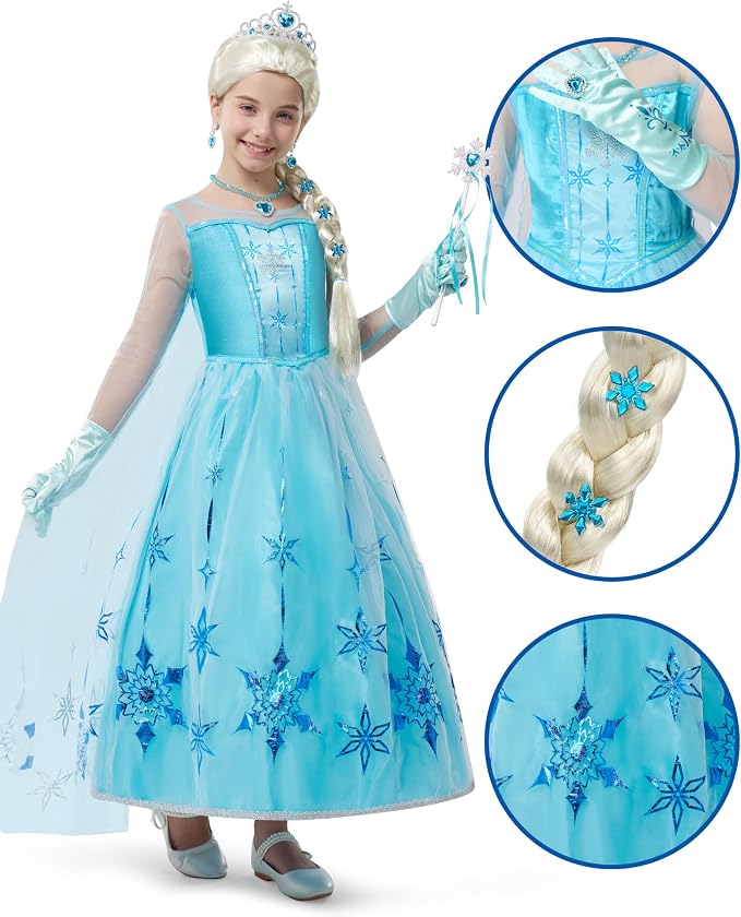 JOYIN Girls Ice Princess Dress - Light-Up Halloween Costume