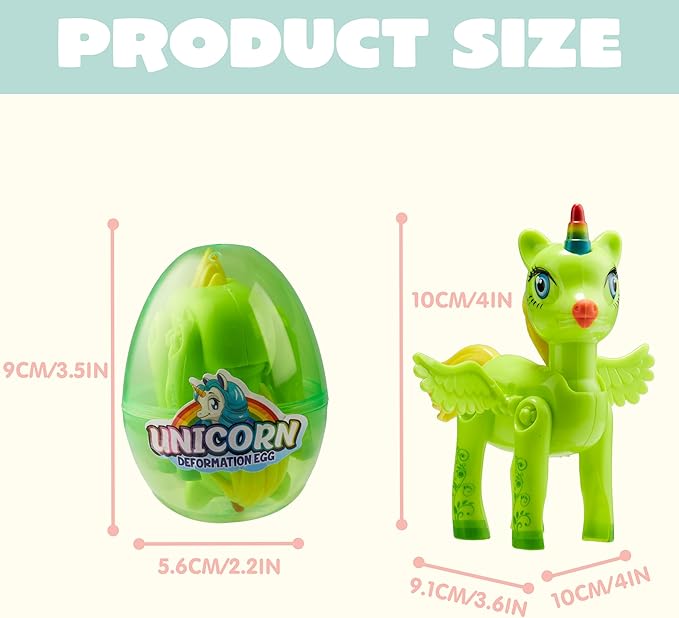 8 Pcs Unicorn Deformation Toy Easter Eggs for Kids Party & Hunt
