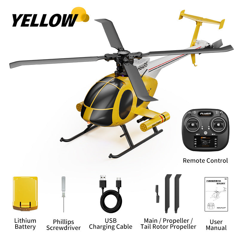 6-Channel RC Helicopter/Drone with One-Key Inverted Flight and Barometric Altitude Hold--AJ01