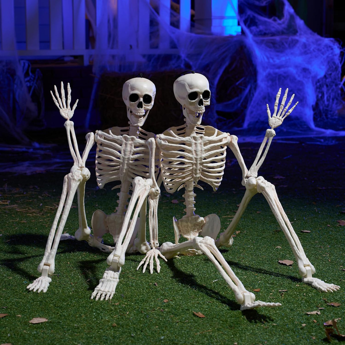 JOYIN 2 PCS 3 FT Posable Skeletons - Halloween Hanging Decoration