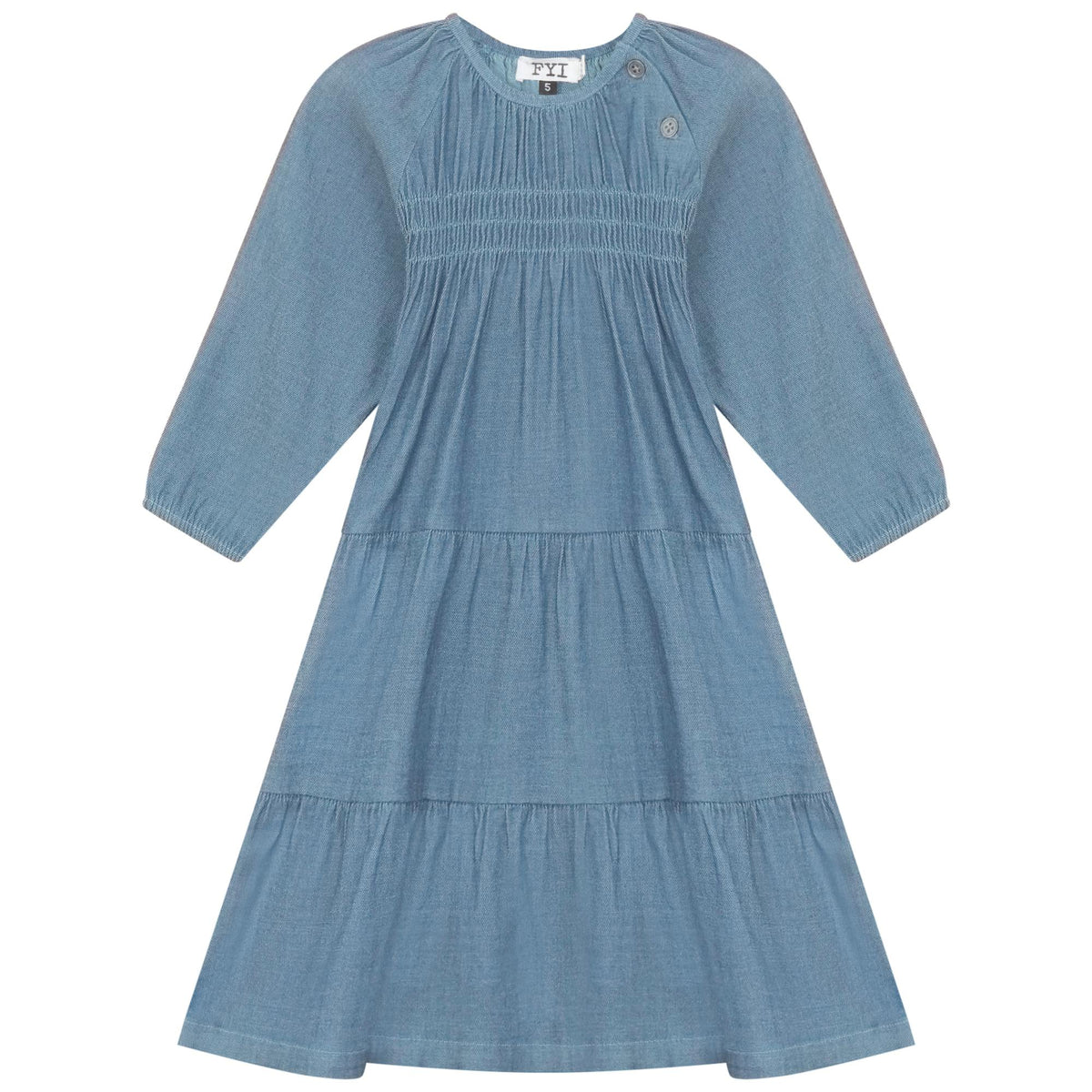 Denim Tiered Dress
