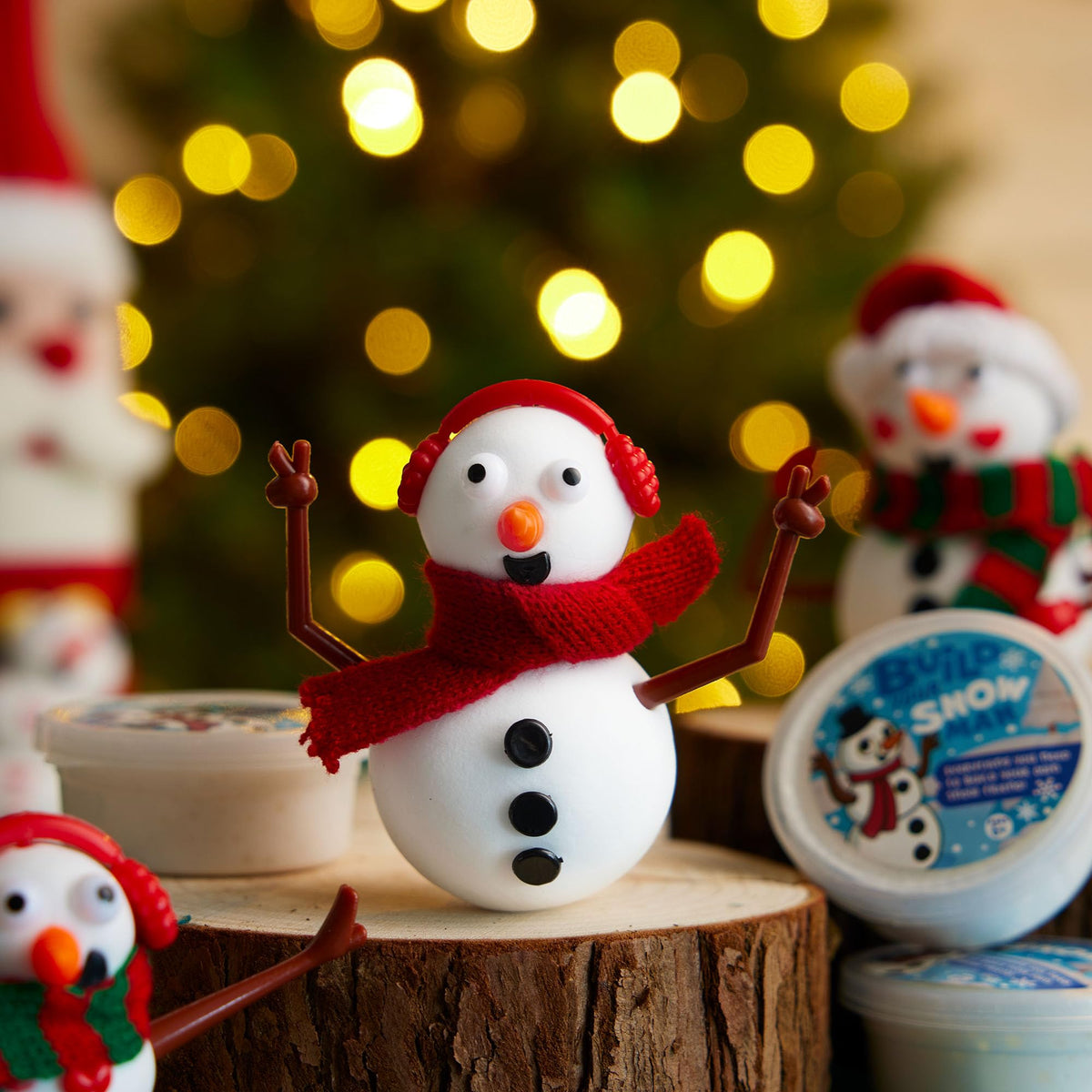 Christmas Build Your Snowman Craft Kit, 24 Pack DIY Snowman Craft Kit