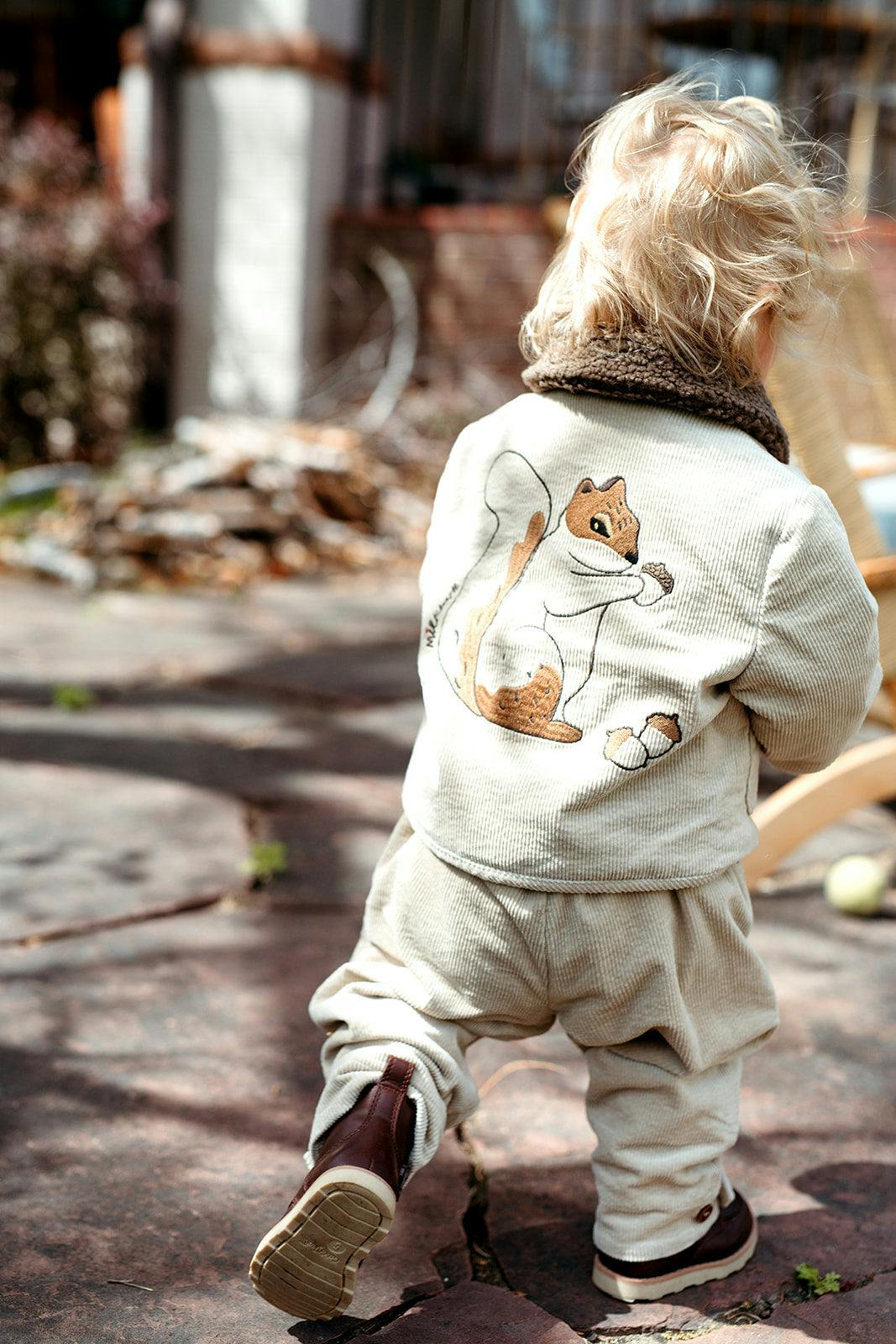 Beige Corduroy Pocket Pants
