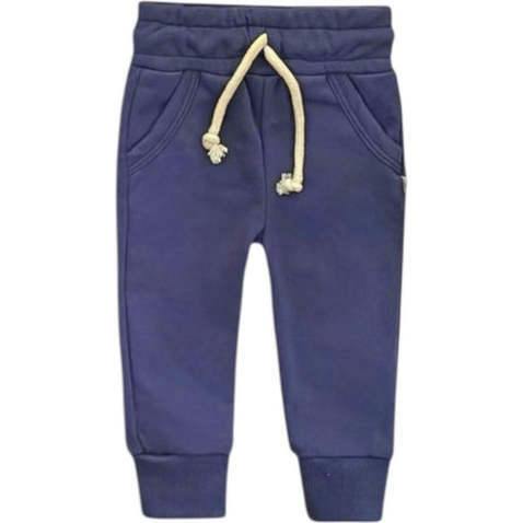 Crewneck Terry Jogger Pant Sweatsuit Set, Indigo