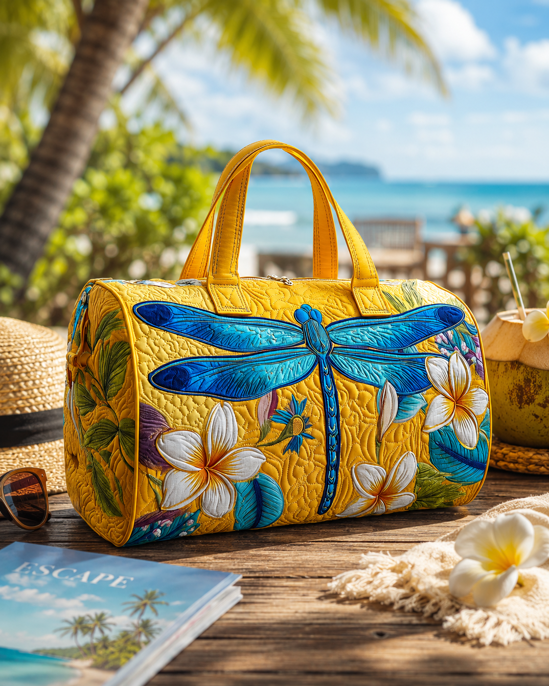Hippie Van Quilted Duffle Bag