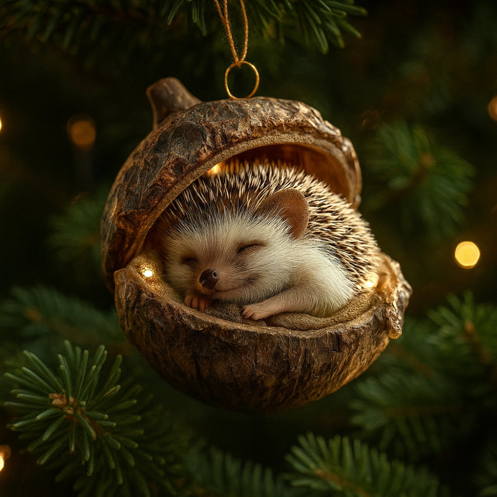 Christmas Ornaments Woodland Animal Acorn Tree Decor