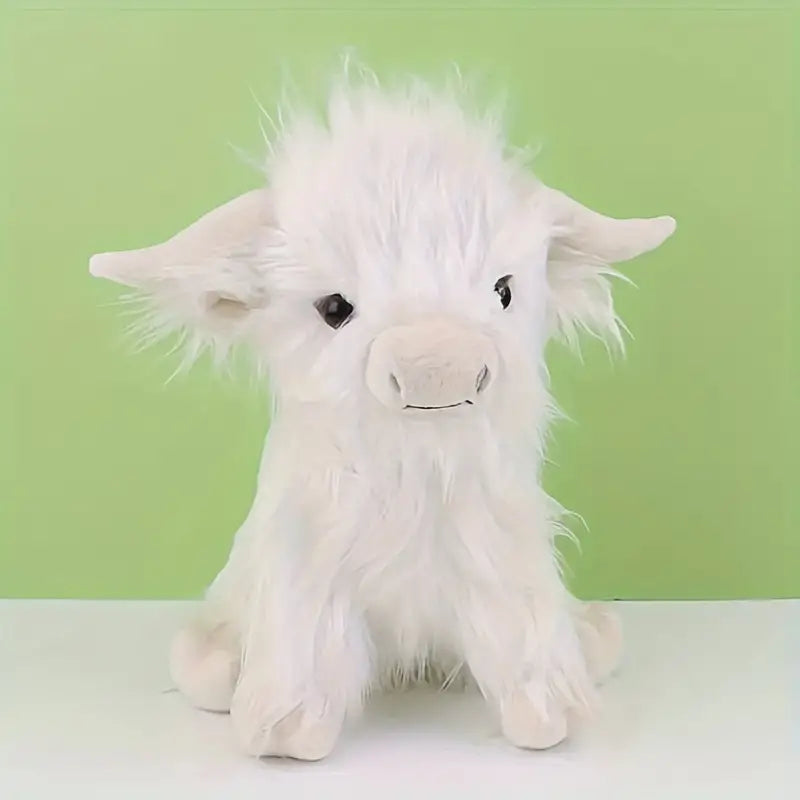 Highland Cow Stuffed Animal, Highland Cow Plush Toy for Kids and Adults, Soft Cow Plushies for Sleep and Comfort
