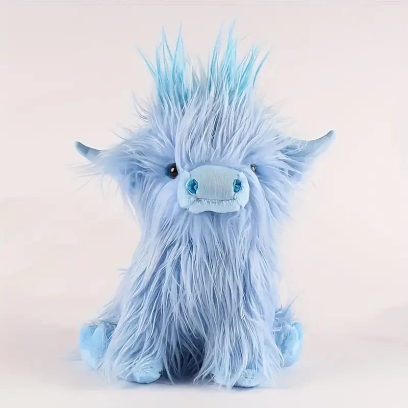 Highland Cow Stuffed Animal, Highland Cow Plush Toy for Kids and Adults, Soft Cow Plushies for Sleep and Comfort