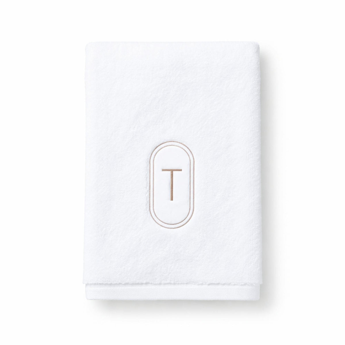 DH Oval Monogram Embroidered Fingertip Towel