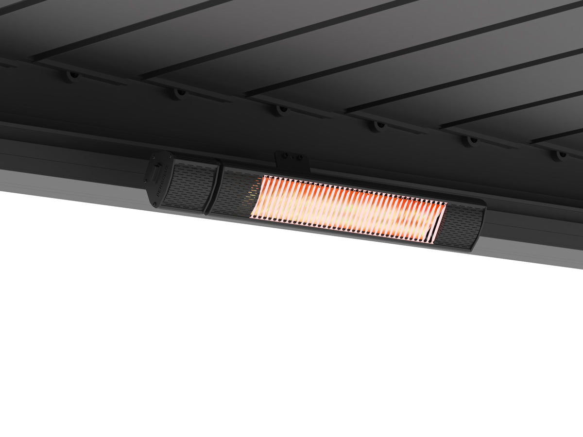 Electric Infrared Patio Heater 1500W, Wall & Pergola Mounted Outdoor Heater with Remote, IPX5 Waterproof, Instant Heat for Pergola, Porch, Gazebo