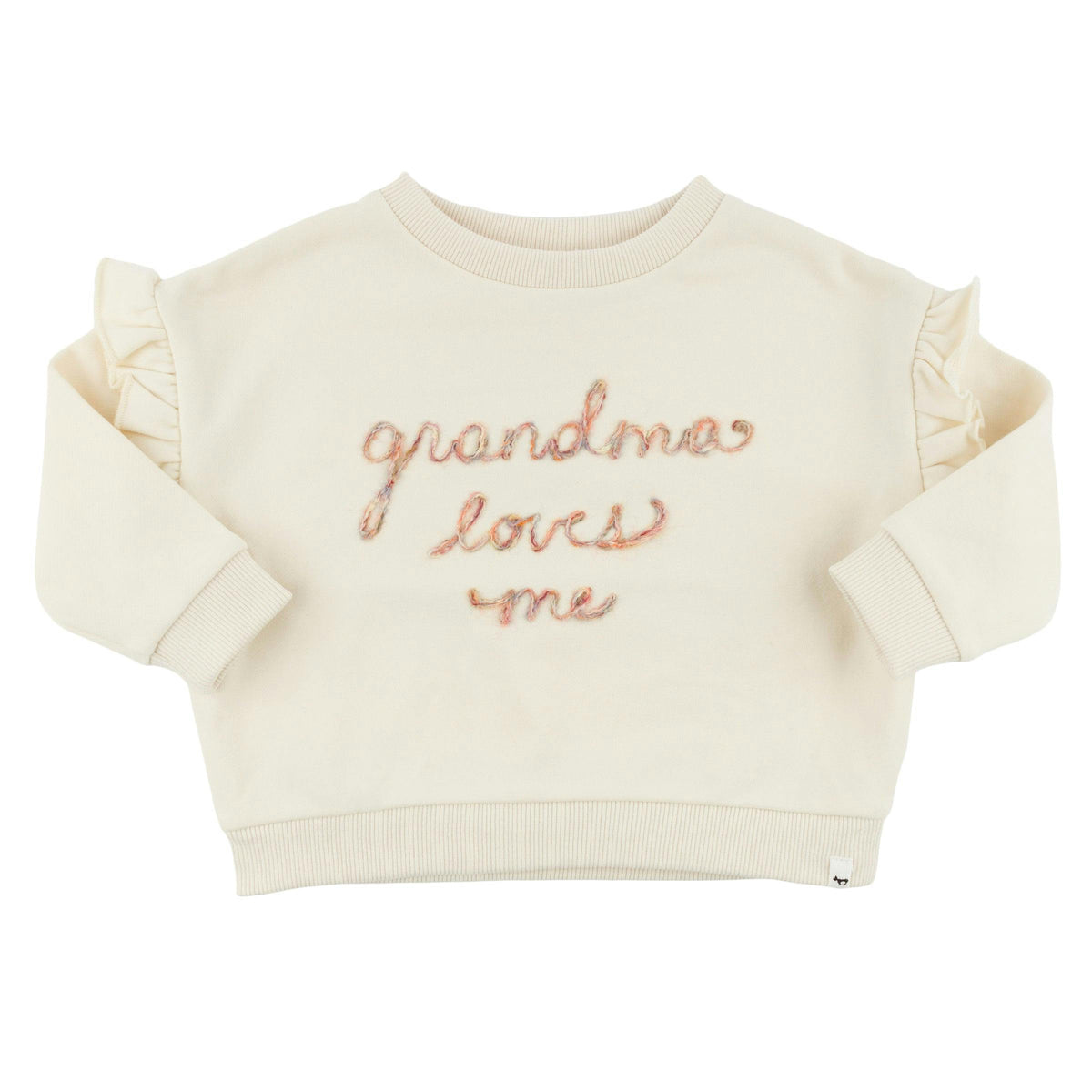 "grandma loves me" Ruffle Slouch