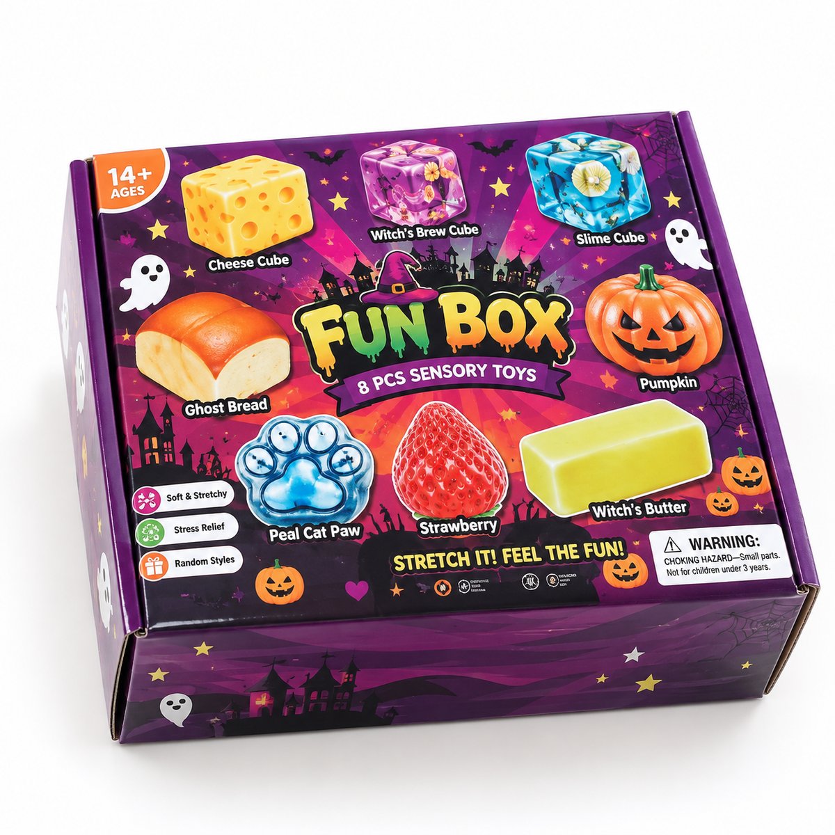 Halloween Squishy Fun Box β 8PCS Sensory Toy Gift Set