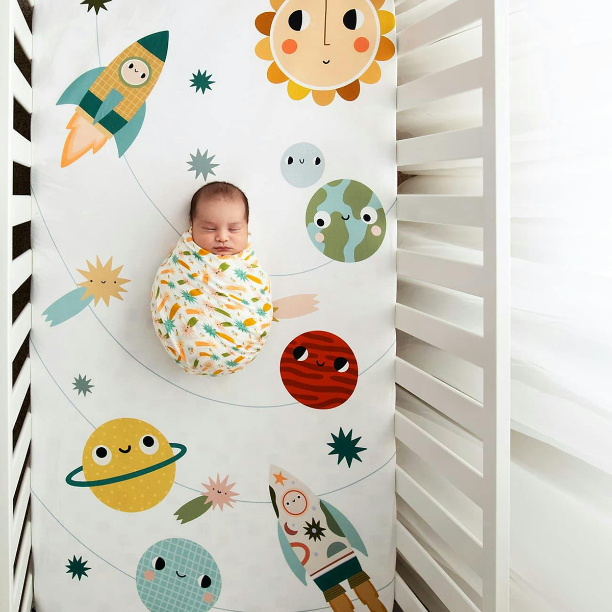 Crib Sheet And Swaddle Bundle