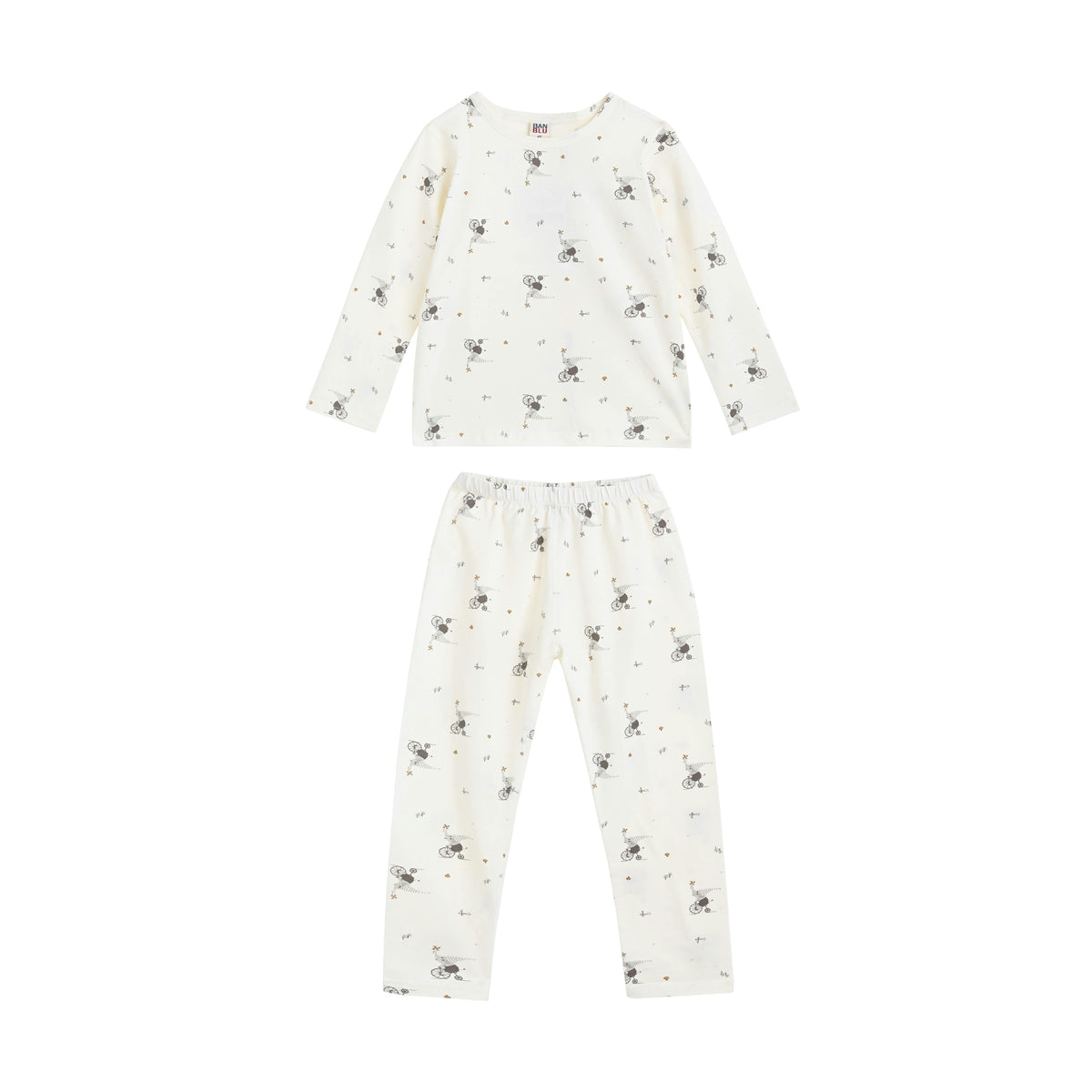 Cream Koala Cotton Pajama Set