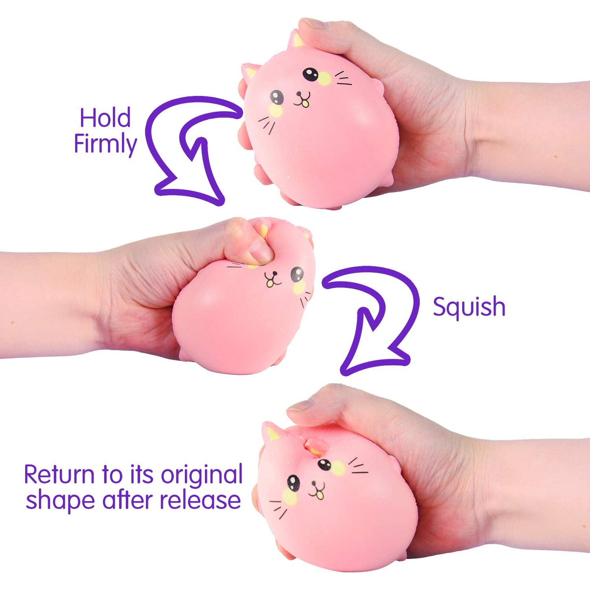 JOYIN 10 Pcs Jumbo Easter Eggs with Animal Squishy Toys