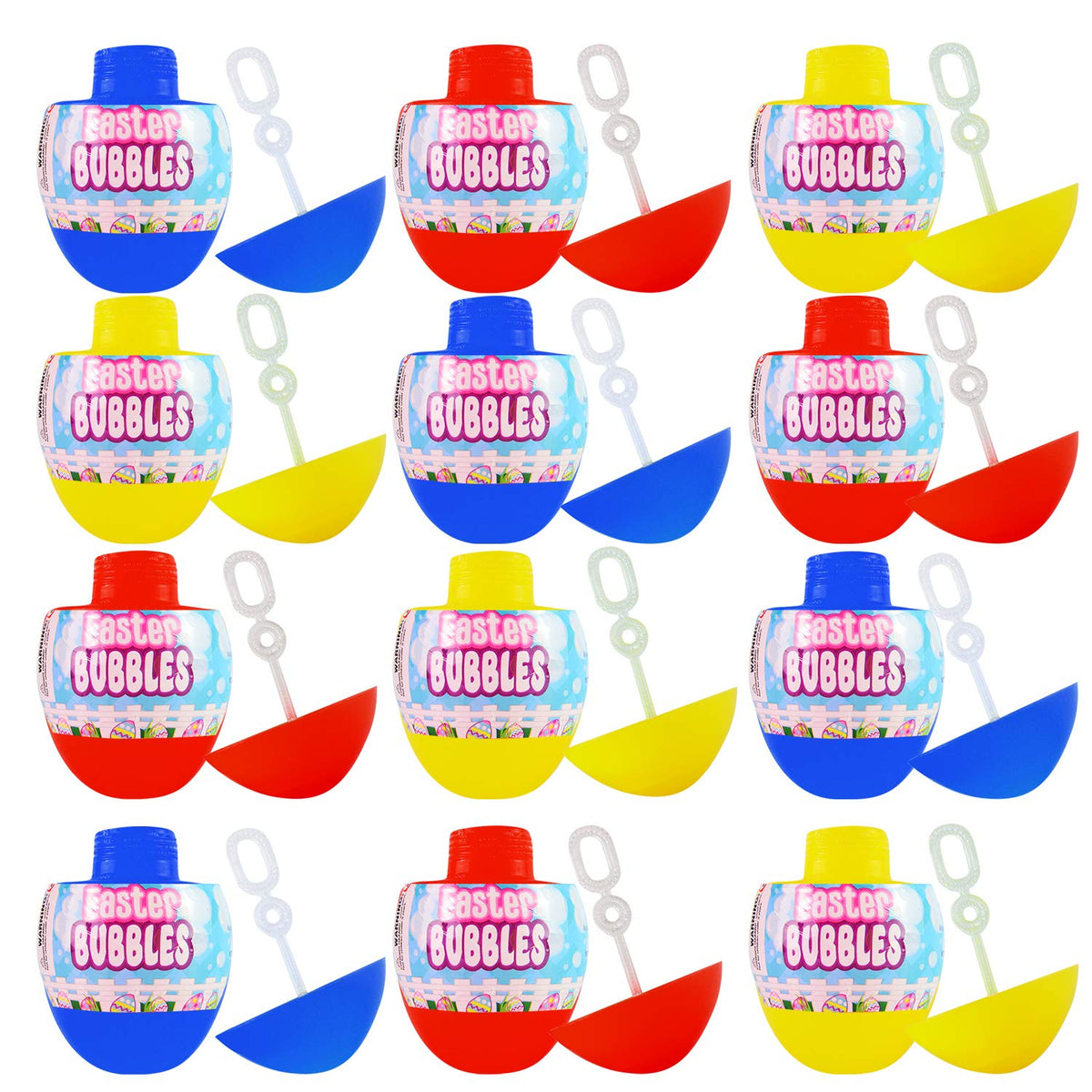 JOYIN 12 Easter Egg Bubble Wands