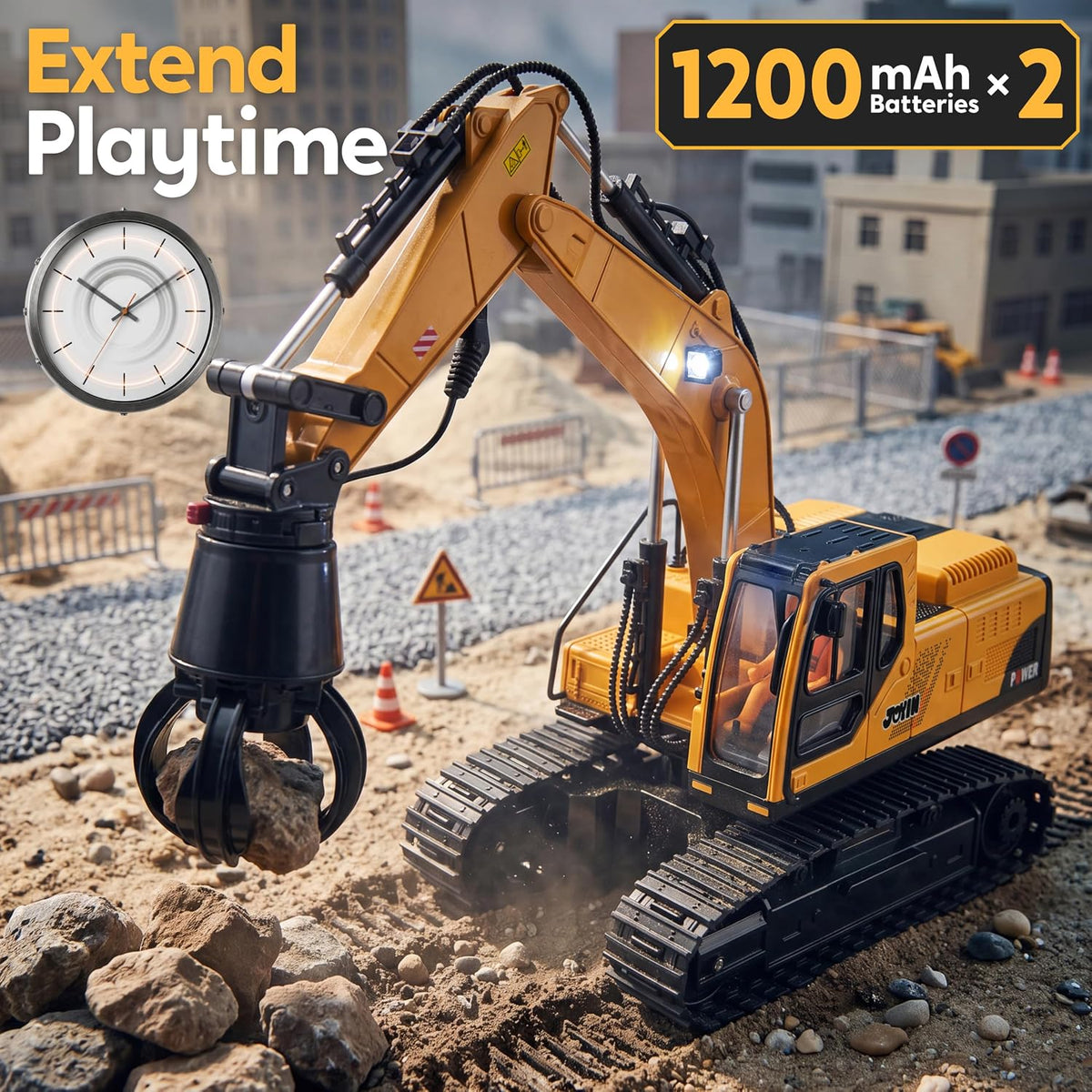 JOYIN 3-in-1 Remote Control Excavator Construction Truck Set