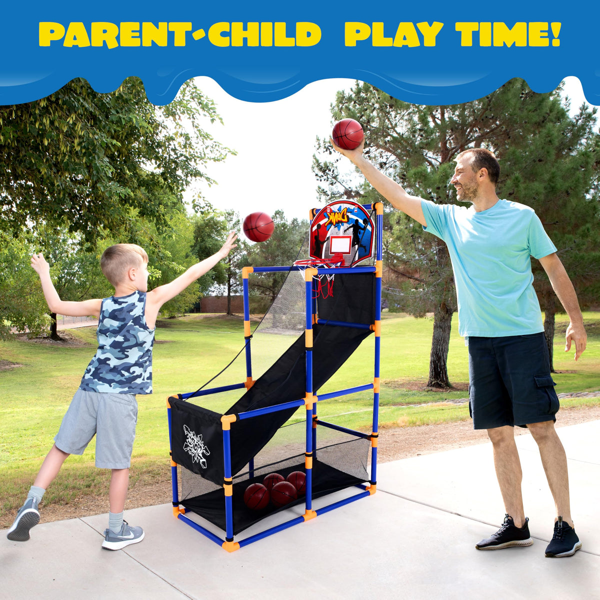 JOYIN Arcade Basketball Game Set with 4 Balls for Kids