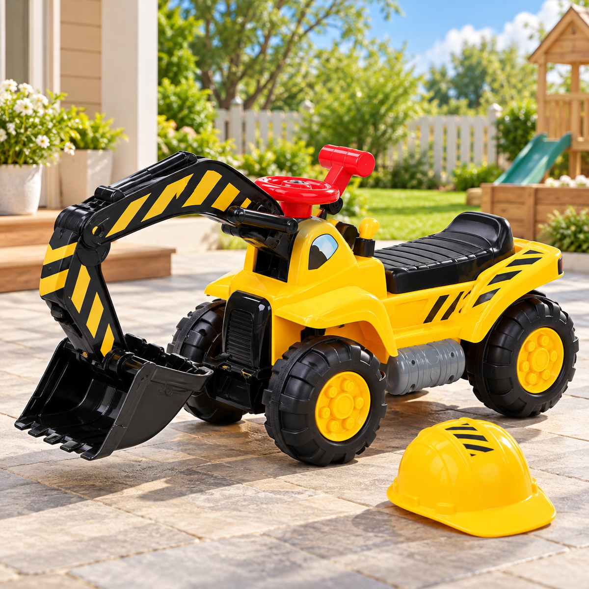 Kids Excavator Toy Outdoor Ride On Fun Active Play