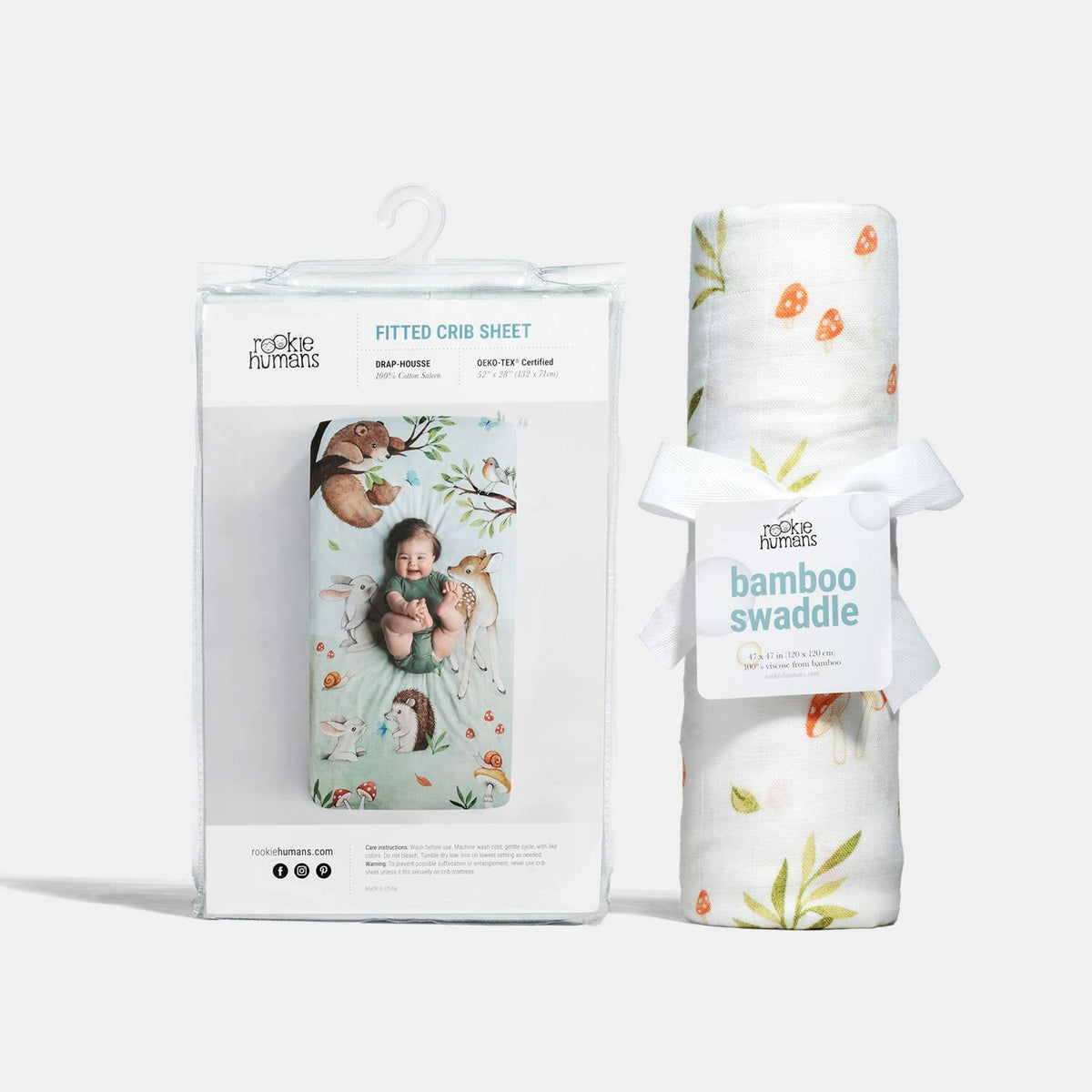 Crib Sheet And Swaddle Bundle