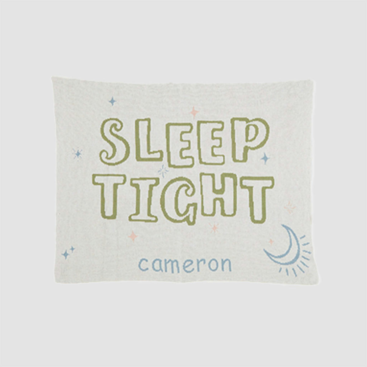 Custom Personalized Baby Sustainable Knit Throw Blanket - Sleep Tight